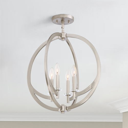 Quoizel Lighting Orion Brushed Nickel Semi-Flush by Quoizel Lighting ON1718BN