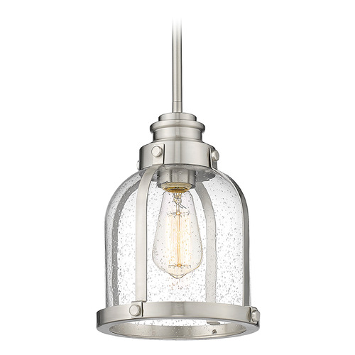 Z-Lite Burren Brushed Nickel Mini Pendant by Z-Lite 337MP-BN