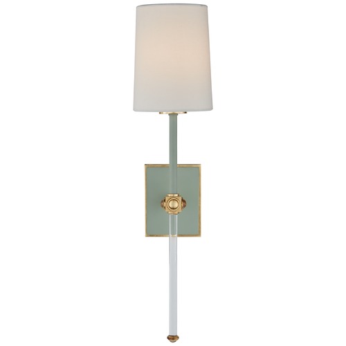 Julie Neill Lucia Tail Sconce in Celadon & Crystal by Visual Comfort Signature