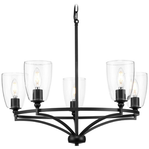 Progress Lighting Elara 5-Light Matte Black Chandelier