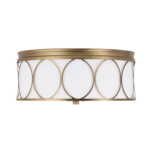 Rylann 15-Inch Flush Mount in Aged Brass by Capital Lighting