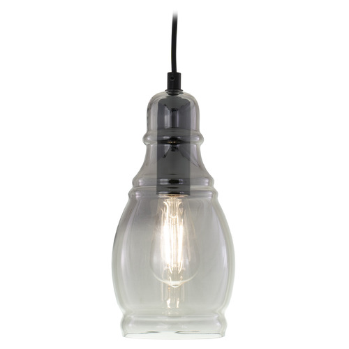 Vaxcel Lighting Millie Matte Black Mini-Pendant Light with Bowl / Dome Shade