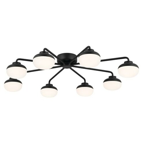 Kichler Lighting Remy Black LED Semi-Flush Mount Light by Kichler Lighting 52608BK