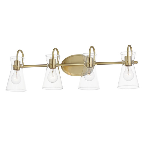 Maxim Lighting Ava Natural Aged Brass Bathroom Light by Maxim Lighting 12484CLNAB