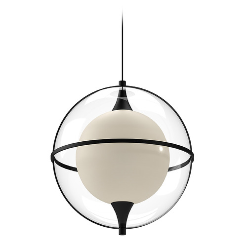 Kuzco Lighting Aries Black LED Pendant Light with Globe Shade