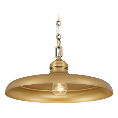 Minka Lavery Crowne Legacy Brass Pendant Light with Warehouse Shade