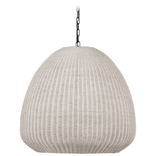 Kokomo Bronze Chalk Wicker Domed Pendant