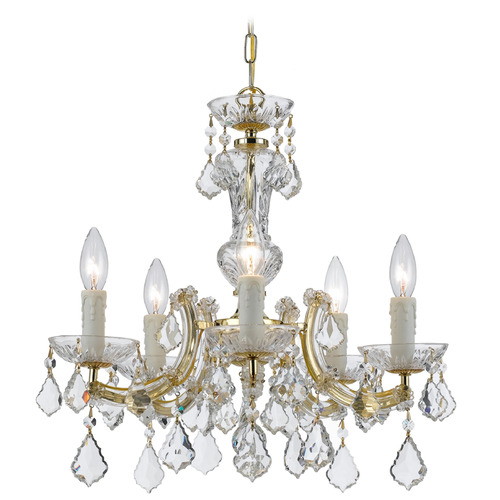 Crystorama Lighting Maria Theresa Gold Crystal Chandelier