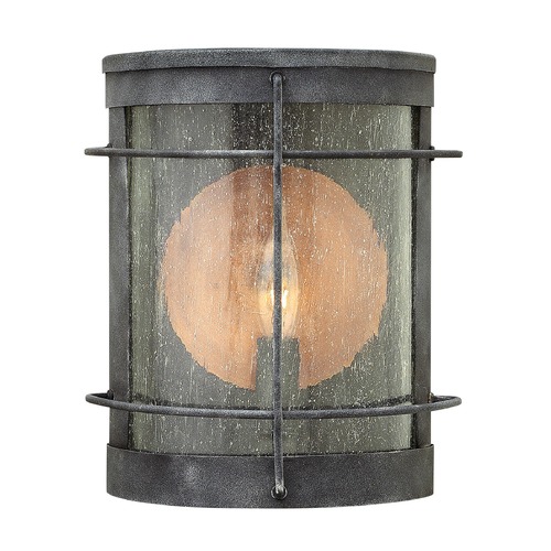 Hinkley Newport 9.25-Inch Aged Zinc Outdoor Wall Light by Hinkley Lighting 2620DZ