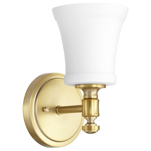 Rossington Aged Brass Sconce by Quorum Lighting