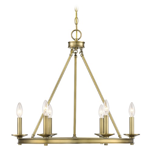 Savoy House Middleton Warm Brass Chandelier by Savoy House 1-307-6-322