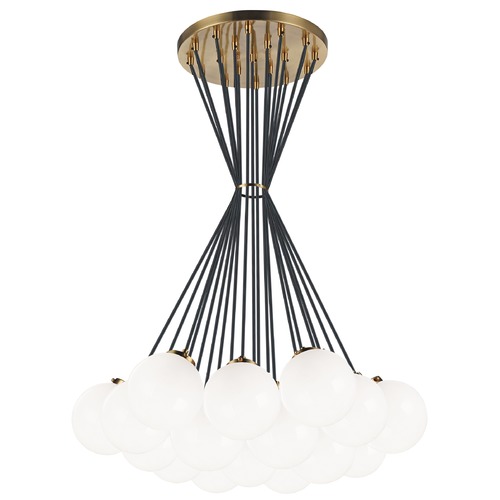 The Bougie Aged Gold Multi-Light Pendant by Matteo Lighting