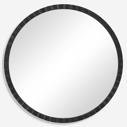 Uttermost Lighting Dandridge 34-Inch Round Mirror in Black by Uttermost Lighting 09702