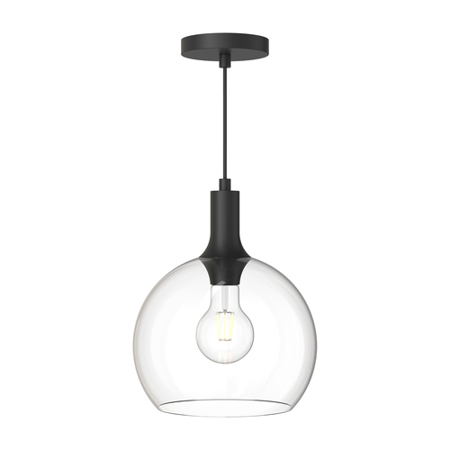 Alora Lighting Castilla Matte Black Mini-Pendant Light with Globe Shade