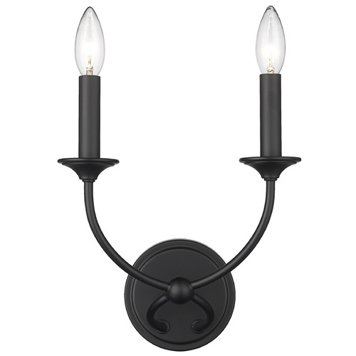 Arabella Matte Black Sconce by Z-Lite