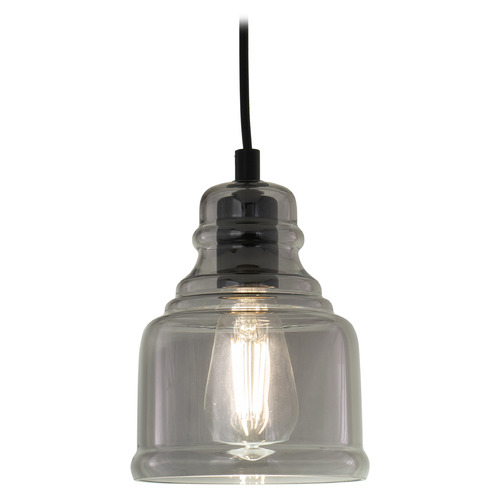 Vaxcel Lighting Millie Matte Black Mini-Pendant Light with Bowl / Dome Shade