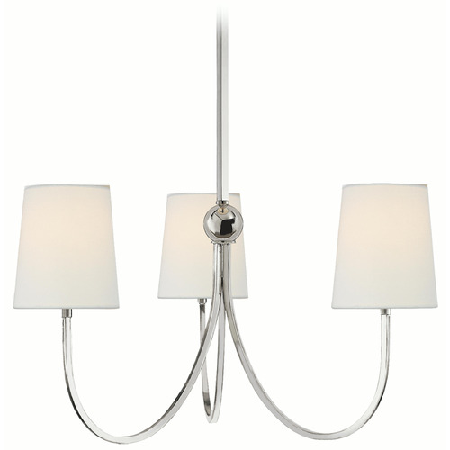 Visual Comfort Signature Collection Thomas O'brien Reed Polished Nickel Chandelier