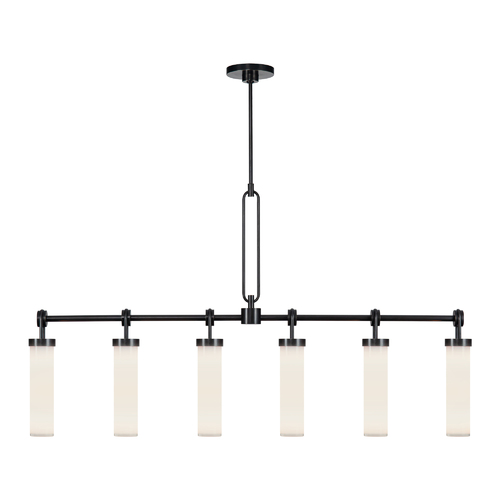 Wynwood 6-Light Linear Pendant in Urban Bronze by Alora Lighting