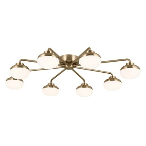 Kichler Lighting Remy Champagne Bronze LED Semi-Flush Mount Light by Kichler Lighting 52608CPZ