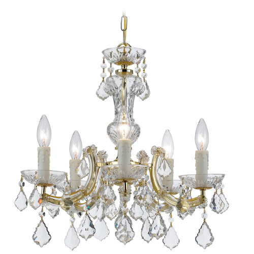 Crystorama Lighting Maria Theresa Gold Crystal Chandelier