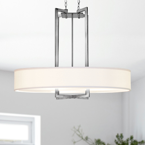 Hampton 40-Inch Oval Pendant in Antique Nickel by Hinkley Lighting