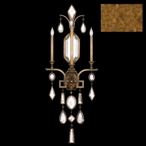 Fine Art Lamps Encased Gems Gold Leaf Sconce