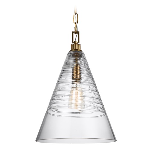 Elmore Pendant in Burnished Brass by Visual Comfort Studio
