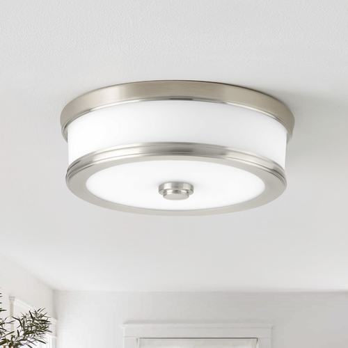 Progress Lighting Bezel LED Brushed Nickel LED Flush Mount 3000K 659LM by Progress Lighting P350085-009-30