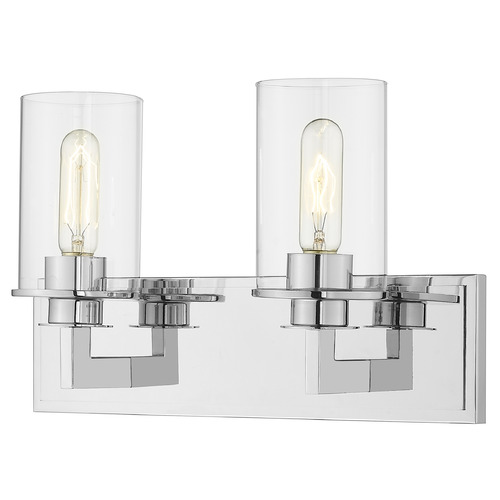 Z-Lite Savannah Chrome Bathroom Light by Z-Lite 462-2V-CH