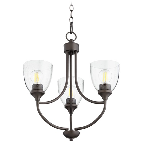 Enclave Oiled Bronze Chandelier by Quorum Lighting