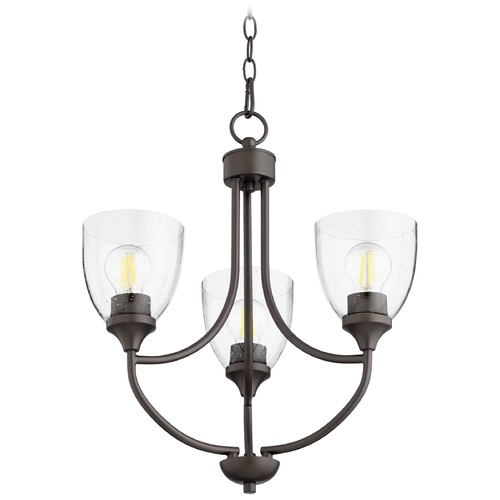 Quorum Lighting Enclave Oiled Bronze Mini-Chandelier by Quorum Lighting 6059-3-286