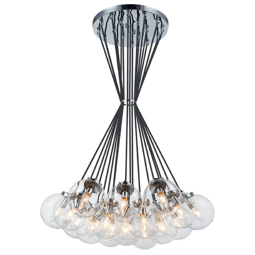 The Bougie Chrome Multi-Light Pendant by Matteo Lighting