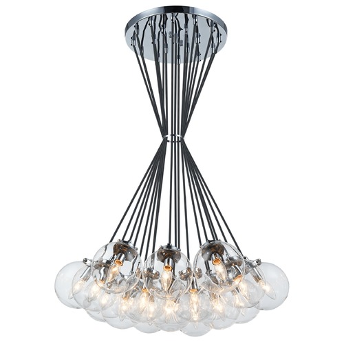 Matteo Lighting The Bougie Chrome Multi-Light Pendant by Matteo Lighting C63019CHCL