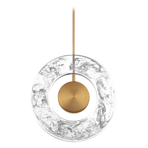 Modern Forms by WAC Lighting Cymbal Aged Brass LED Pendant by Modern Forms PD-62114-AB