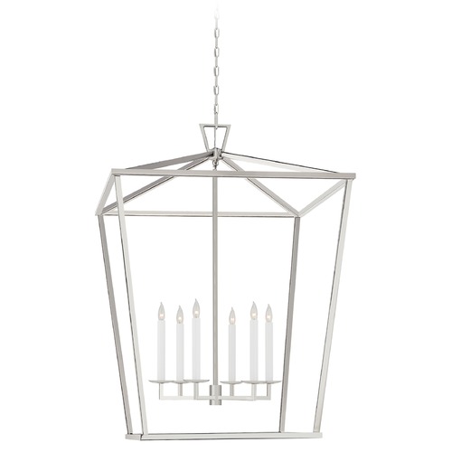 Chapman & Myers XXL Lantern in Polished Nickel by Visual Comfort Signature