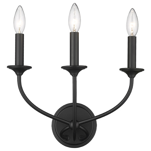 Arabella Matte Black Sconce by Z-Lite