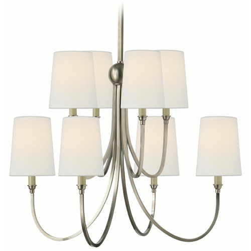 Visual Comfort Signature Collection Visual Comfort Signature Collection Thomas O'brien Reed Antique Nickel Chandelier TOB5010AN-L