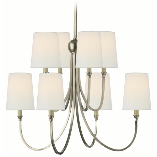 Visual Comfort Signature Collection Thomas O'brien Reed Antique Nickel Chandelier