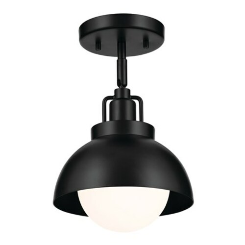 Kichler Lighting Niva Black Semi-Flush Mount Light by Kichler Lighting 52601BK