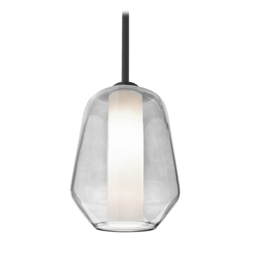 Besa Lighting Link Black Mini-Pendant Light with Bowl / Dome Shade