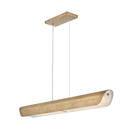 Fredrick Ramond Arco Linear Chandelier in Heritage Brass by Fredrick Ramond FR41555HB