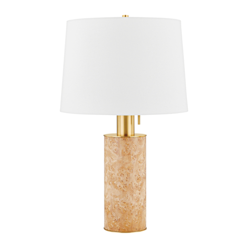 Clarissa 27.25-Inch Table Lamp in Aged Brass by Mitzi by Hudson Valley