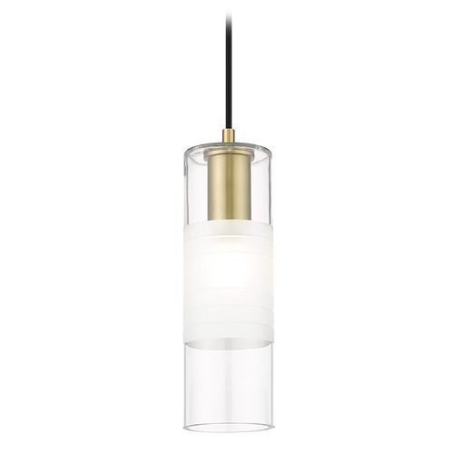 Z-Lite Alton Modern Gold Mini-Pendant Light with Cylindrical Shade