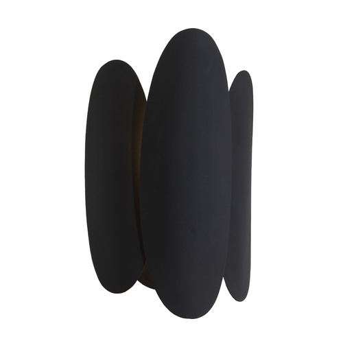 Vailen 12-Inch High Wall Sconce in Black & Textured Gold by Minka