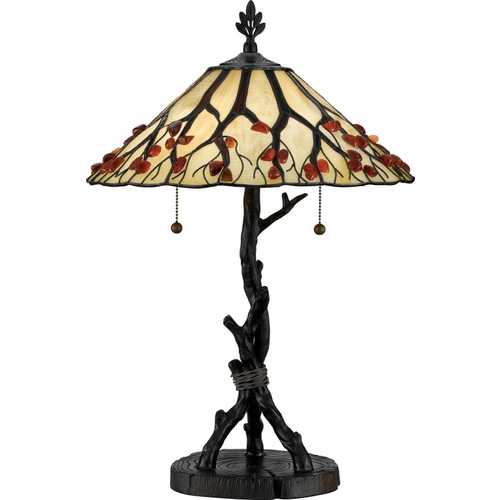 Quoizel Lighting Whispering Wood Table Lamp in Valiant Bronze by Quoizel Lighting AG711TVA