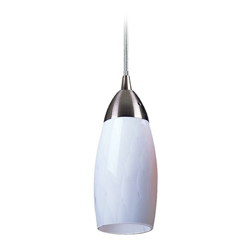 Elk Lighting Milan Satin Nickel Mini-Pendant Light  - Includes Recessed Adapter Kit 110-1WH-LA