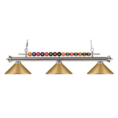 Z-Lite Shark Brushed Nickel Billiard Light by Z-Lite 170BN-MSG