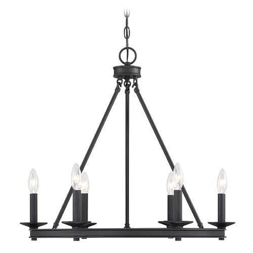 Savoy House Middleton Matte Black Chandelier by Savoy House 1-307-6-89