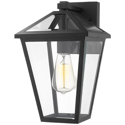 Talbot Black Outdoor Wall Light by Z-Lite