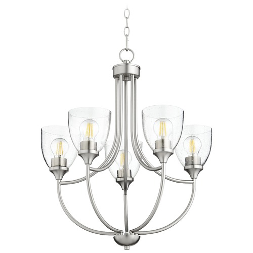Enclave Satin Nickel Chandelier by Quorum Lighting